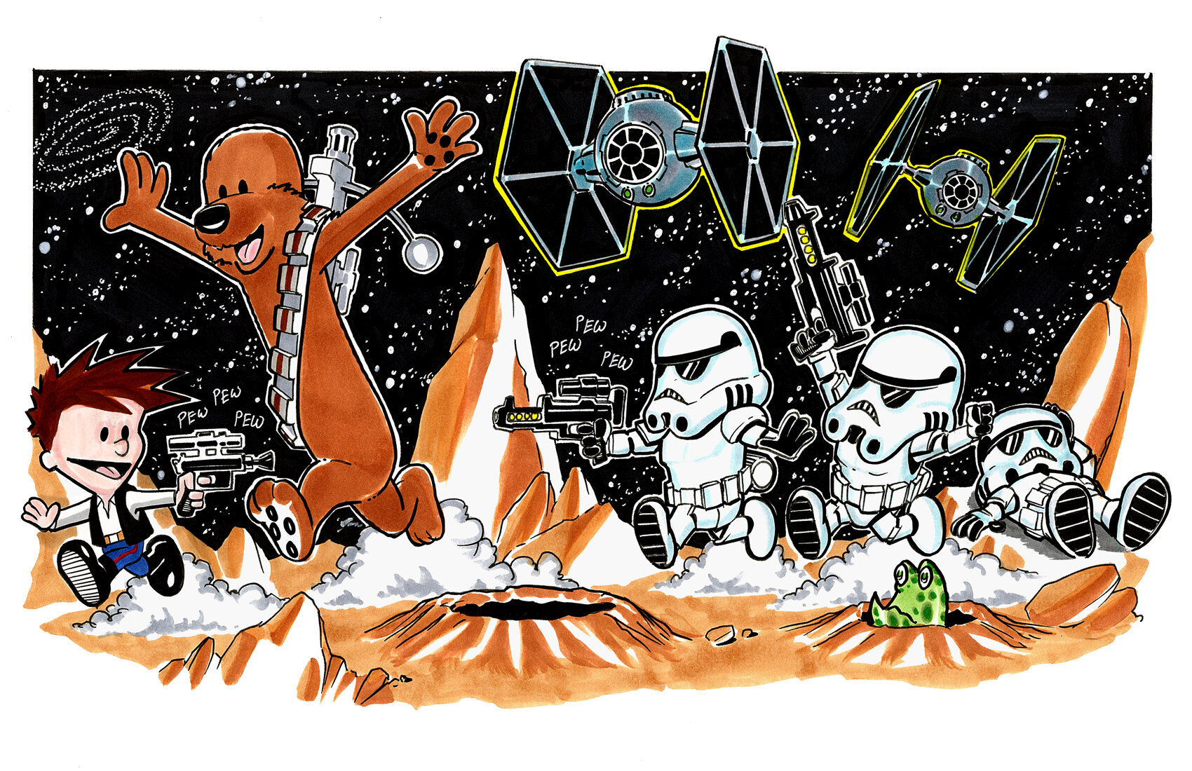 Star Wars Calvin - Tie Fighter — ART OF DAVID WONG